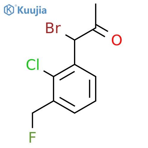 1-Bromo-1-(2-chloro-3-(fluoromethyl)phenyl)propan-2-one structure