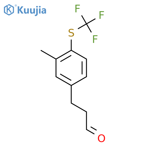 5-(3-Oxopropyl)-2-(trifluoromethylthio)toluene structure