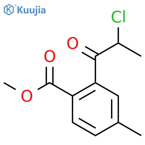 Methyl 2-(2-chloropropanoyl)-4-methylbenzoate structure