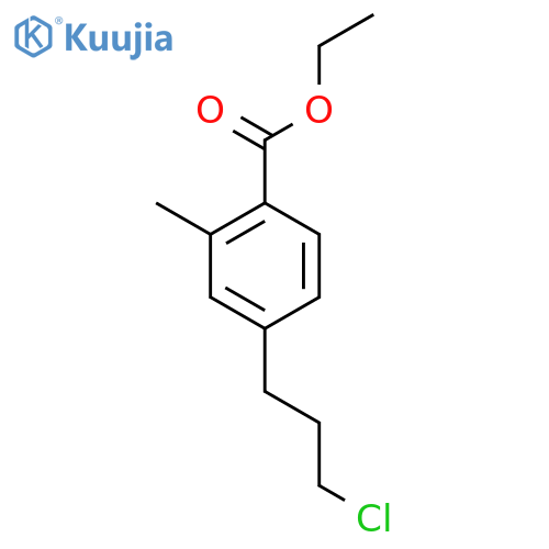 Ethyl 4-(3-chloropropyl)-2-methylbenzoate structure