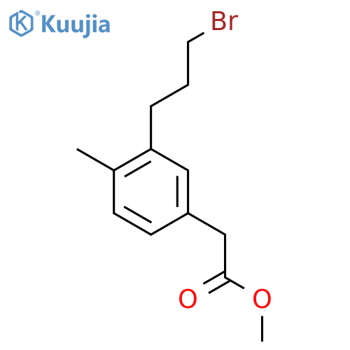 Methyl 3-(3-bromopropyl)-4-methylphenylacetate structure