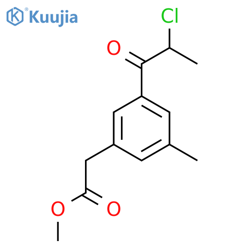 Methyl 3-(2-chloropropanoyl)-5-methylphenylacetate structure