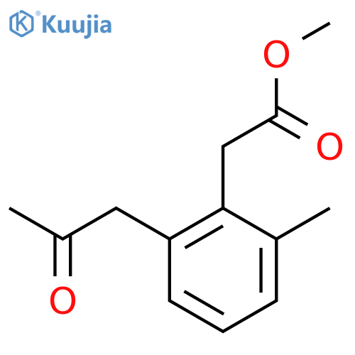 Methyl 2-methyl-6-(2-oxopropyl)phenylacetate structure