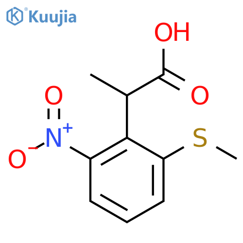 2-(Methylthio)-6-nitrophenylpropanoic acid structure