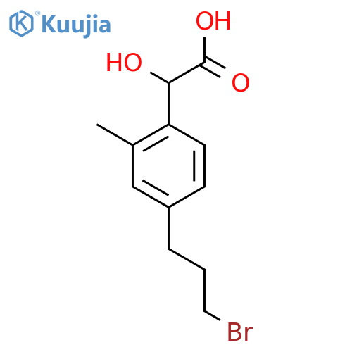 4-(3-Bromopropyl)-2-methylmandelic acid structure