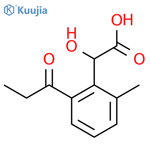2-Methyl-6-propionylmandelic acid structure