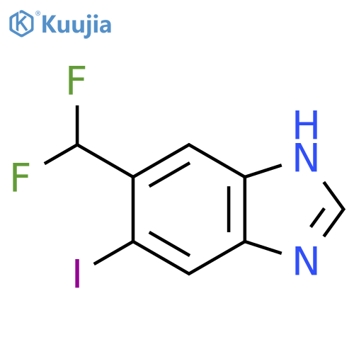 6-Difluoromethyl-5-iodo-1H-benzimidazole structure