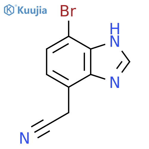 4-Bromo-1H-benzimidazole-7-acetonitrile structure