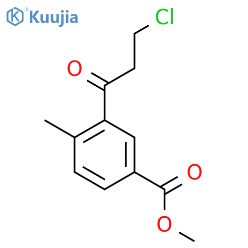 Methyl 3-(3-chloropropanoyl)-4-methylbenzoate structure