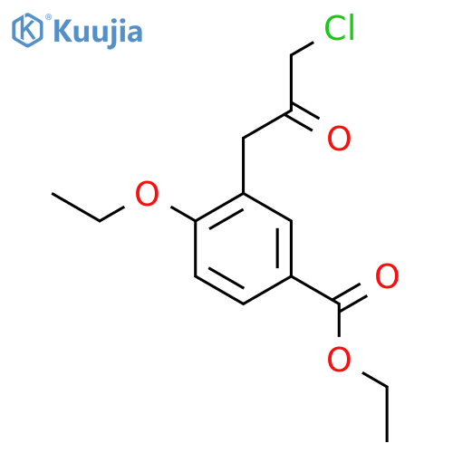 Ethyl 3-(3-chloro-2-oxopropyl)-4-ethoxybenzoate structure