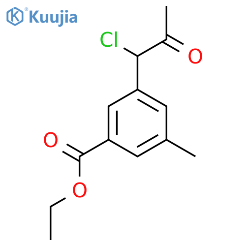 Ethyl 3-(1-chloro-2-oxopropyl)-5-methylbenzoate structure