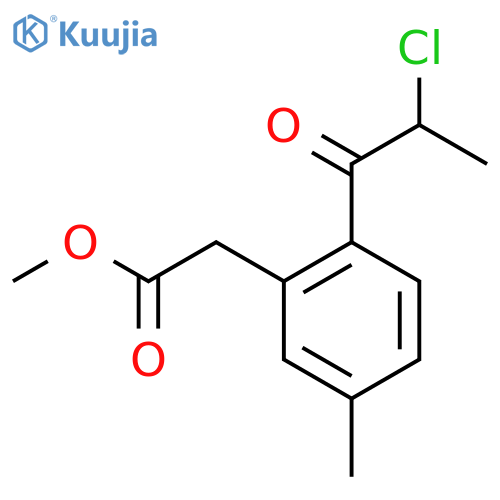 Methyl 2-(2-chloropropanoyl)-5-methylphenylacetate structure