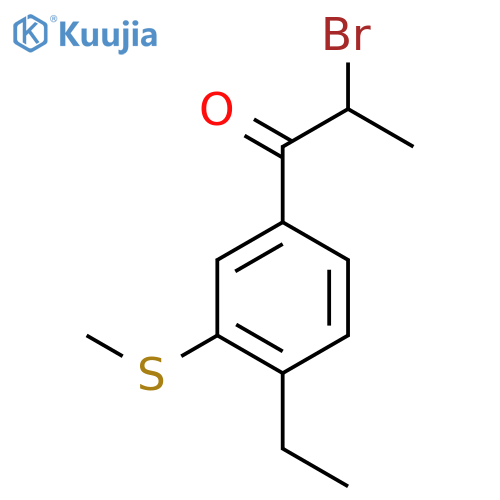 2-Bromo-1-(4-ethyl-3-(methylthio)phenyl)propan-1-one structure
