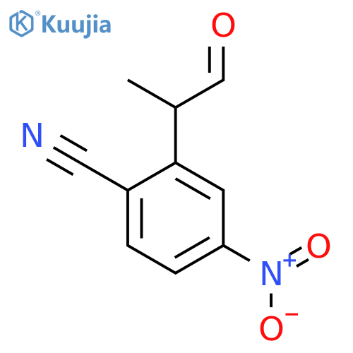 2-Cyano-5-nitrophenylpropanal structure