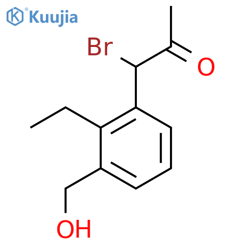 1-Bromo-1-(2-ethyl-3-(hydroxymethyl)phenyl)propan-2-one structure