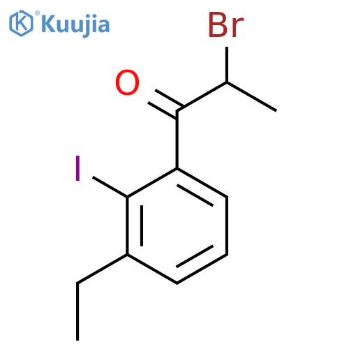 2-Bromo-1-(3-ethyl-2-iodophenyl)propan-1-one structure