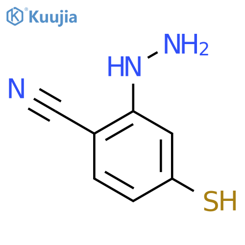 2-Cyano-5-mercaptophenylhydrazine structure