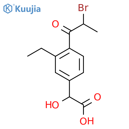 4-(2-Bromopropanoyl)-3-ethylmandelic acid structure