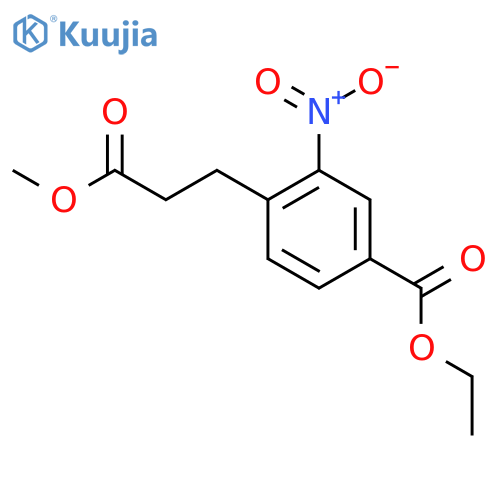 Ethyl 4-(3-methoxy-3-oxopropyl)-3-nitrobenzoate structure