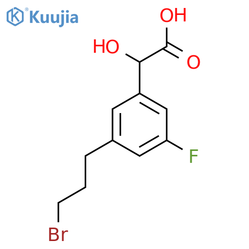 3-(3-Bromopropyl)-5-fluoromandelic acid structure
