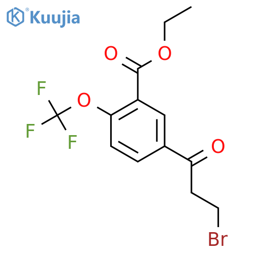 Ethyl 5-(3-bromopropanoyl)-2-(trifluoromethoxy)benzoate structure