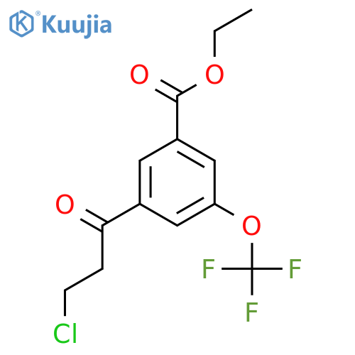 Ethyl 3-(3-chloropropanoyl)-5-(trifluoromethoxy)benzoate structure