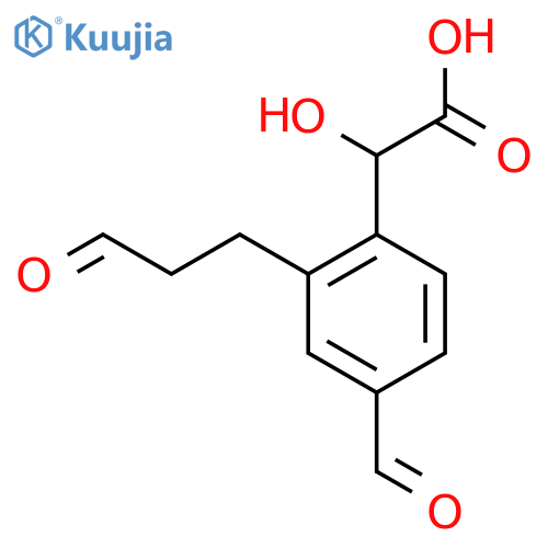 4-Formyl-2-(3-oxopropyl)mandelic acid structure