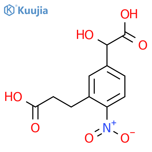 3-(2-Carboxyethyl)-4-nitromandelic acid structure