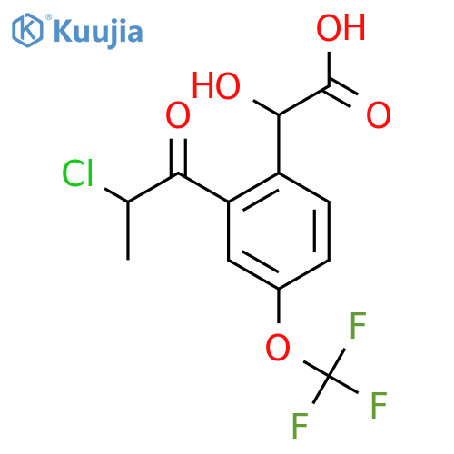 2-(2-Chloropropanoyl)-4-(trifluoromethoxy)mandelic acid structure