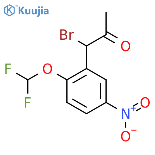 1-Bromo-1-(2-(difluoromethoxy)-5-nitrophenyl)propan-2-one structure