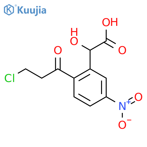 2-(3-Chloropropanoyl)-5-nitromandelic acid structure