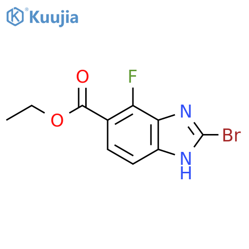 Ethyl 2-bromo-7-fluoro-1H-benzimidazole-6-carboxylate structure