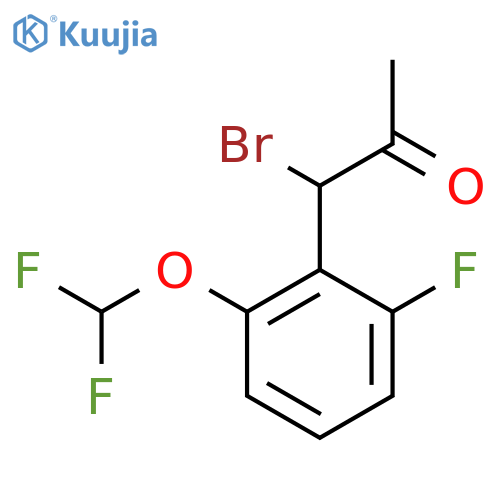 1-Bromo-1-(2-(difluoromethoxy)-6-fluorophenyl)propan-2-one structure