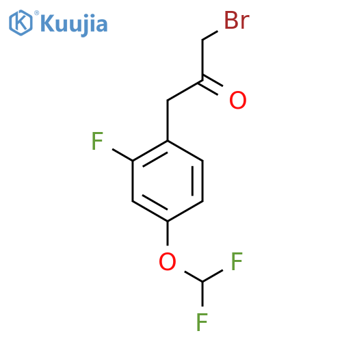 1-Bromo-3-(4-(difluoromethoxy)-2-fluorophenyl)propan-2-one structure