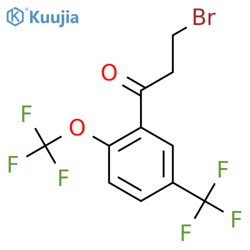 3-Bromo-1-(2-(trifluoromethoxy)-5-(trifluoromethyl)phenyl)propan-1-one structure