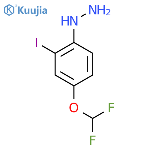 4-(Difluoromethoxy)-2-iodophenylhydrazine structure