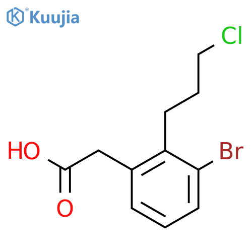 3-Bromo-2-(3-chloropropyl)phenylacetic acid structure