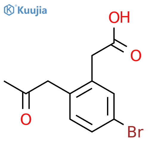 5-Bromo-2-(2-oxopropyl)phenylacetic acid structure
