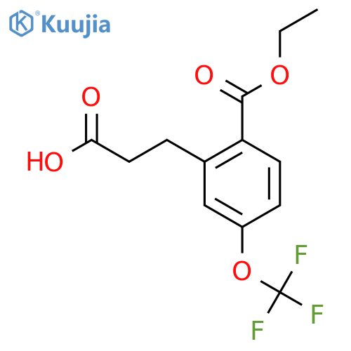 Ethyl 2-(2-carboxyethyl)-4-(trifluoromethoxy)benzoate structure