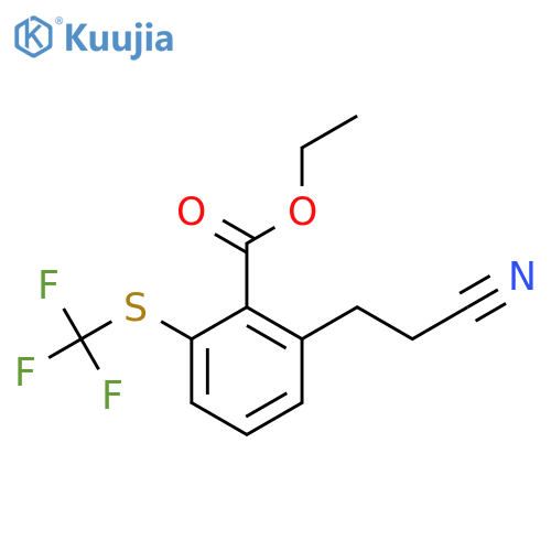 Ethyl 2-(2-cyanoethyl)-6-(trifluoromethylthio)benzoate structure