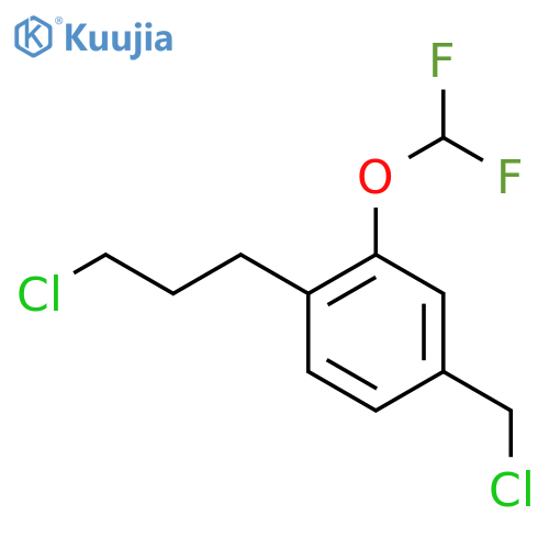 4-(3-Chloropropyl)-3-(difluoromethoxy)benzyl chloride structure