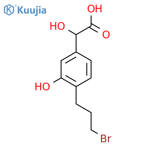 4-(3-Bromopropyl)-3-hydroxymandelic acid structure
