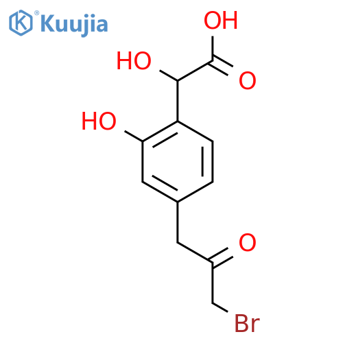 4-(3-Bromo-2-oxopropyl)-2-hydroxymandelic acid structure