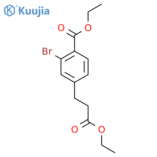 Ethyl 2-bromo-4-(3-ethoxy-3-oxopropyl)benzoate structure