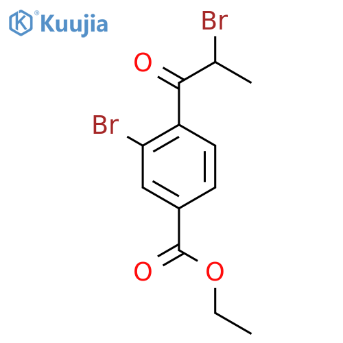 Ethyl 3-bromo-4-(2-bromopropanoyl)benzoate structure
