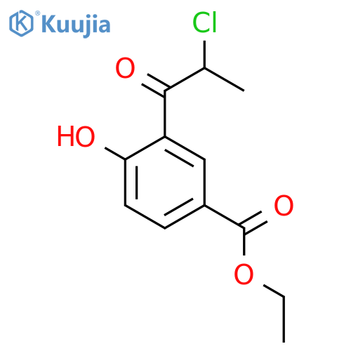 Ethyl 3-(2-chloropropanoyl)-4-hydroxybenzoate structure
