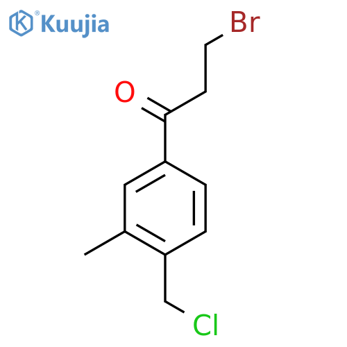 3-Bromo-1-(4-(chloromethyl)-3-methylphenyl)propan-1-one structure