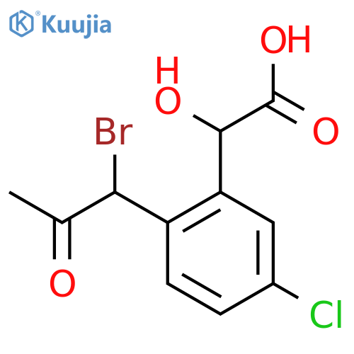 2-(1-Bromo-2-oxopropyl)-5-chloromandelic acid structure
