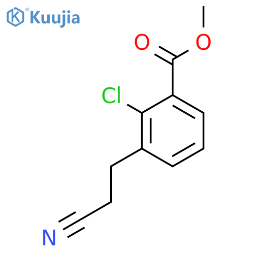 Methyl 2-chloro-3-(2-cyanoethyl)benzoate structure