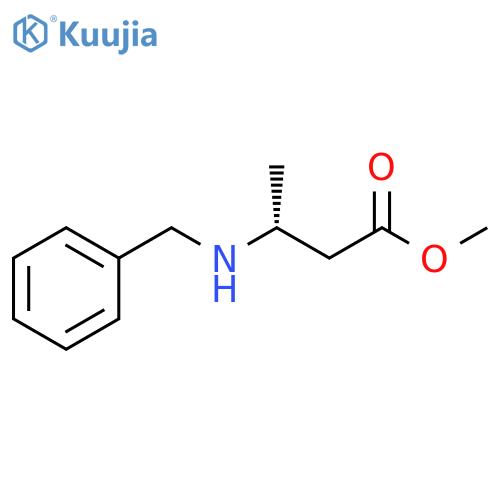 Butanoic acid, 3-[(phenylmethyl)amino]-, methyl ester, (R)- structure